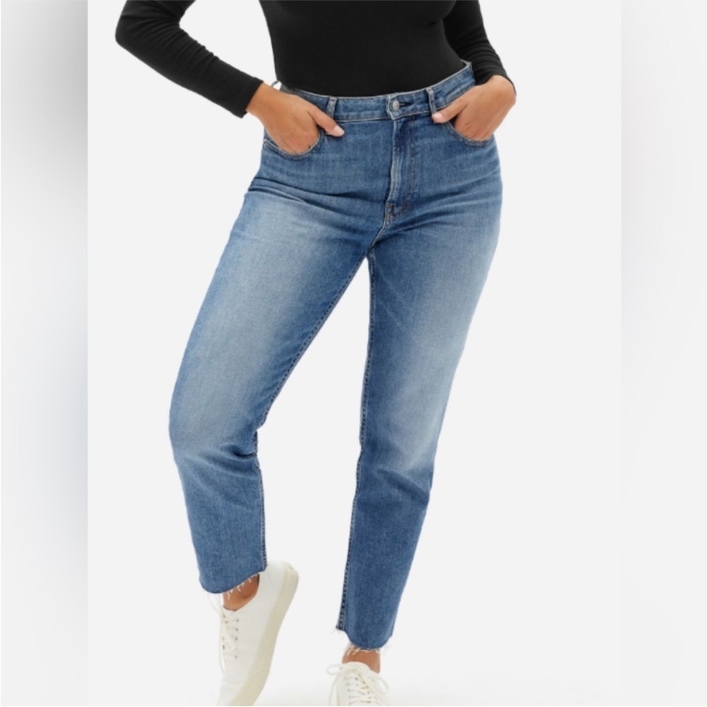 Everlane Blue Curvy Cheeky Jeans size 29 crop